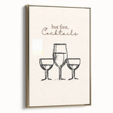 Framed canvas of a vintage landscape painting featuring a serene lake scene in muted earth tones, ideal for bedroom wall art.