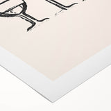 Art deco poster featuring a stylized cocktail, in vibrant orange and blue tones, on rolled canvas.