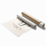 Extra large rolled print featuring delicate floral art in soft pastel shades.