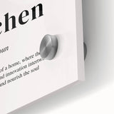 Large abstract wall art on acrylic glass featuring mid-century modernist influences in vibrant colors.