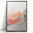 Large abstract wall art featuring assorted pastries in vibrant colors on a black acrylic framed print.