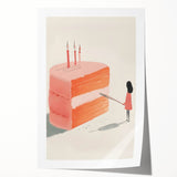 Extra large rolled print of pastries in vibrant colors, ideal for art wall dining room or kitchen.