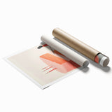 Extra large rolled print of pastries and floral designs in soft pastel colors, ideal for classy bathroom wall art.