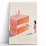 Black and white photo of assorted pastries on a stretched canvas, ideal for kitchen wall art.