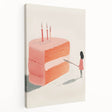 Large canvas print depicting an assortment of pastries in soft, warm tones, ideal for kitchen wall art.