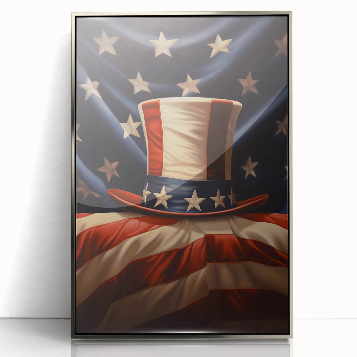 Uncle Sam’s Hat & USA Flag - Patriotic Wall Art for Independence Day
