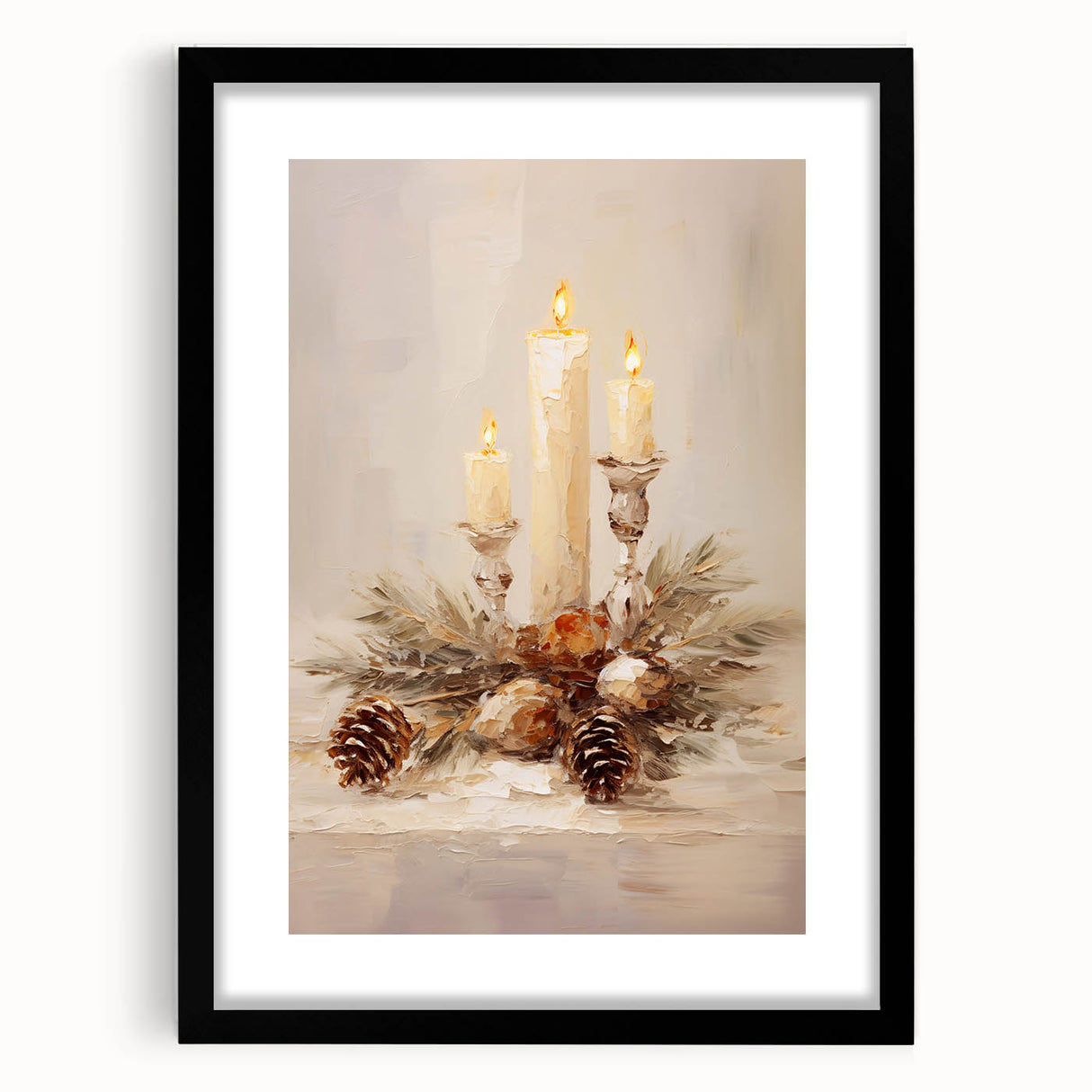 Elegant Candlelit Holiday – Cozy Christmas Wall Decor