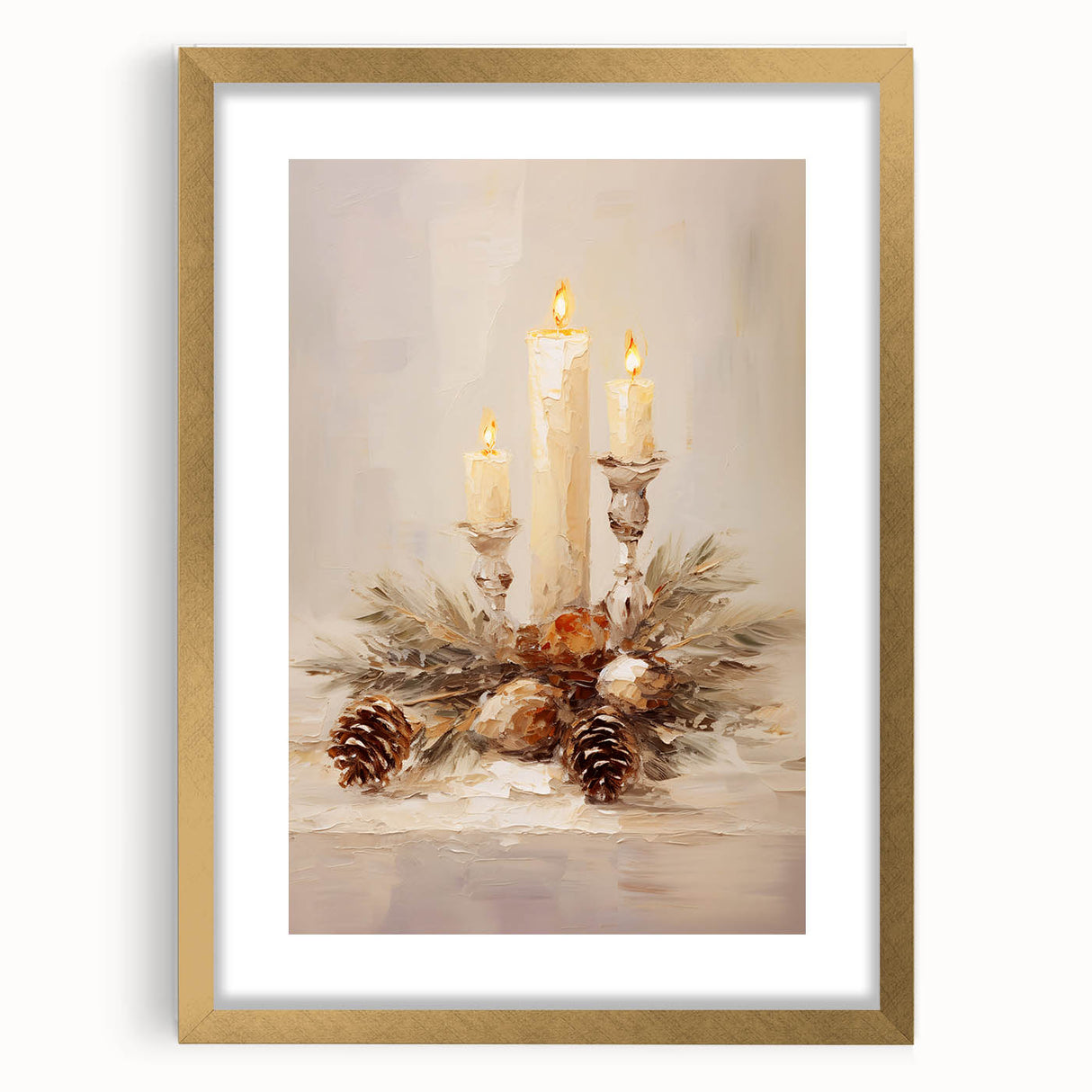 Elegant Candlelit Holiday – Cozy Christmas Wall Decor