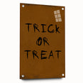 Rustic Trick or Treat Halloween Wall Art - Spooky Typography Decor