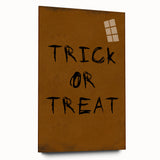 Rustic Trick or Treat Halloween Wall Art - Spooky Typography Decor