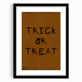 Rustic Trick or Treat Halloween Wall Art - Spooky Typography Decor