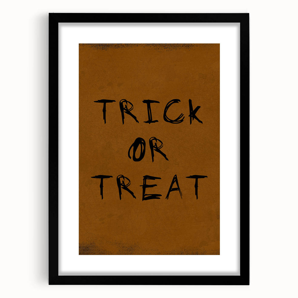Rustic Trick or Treat Halloween Wall Art - Spooky Typography Decor