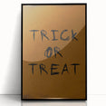 Rustic Trick or Treat Halloween Wall Art - Spooky Typography Decor