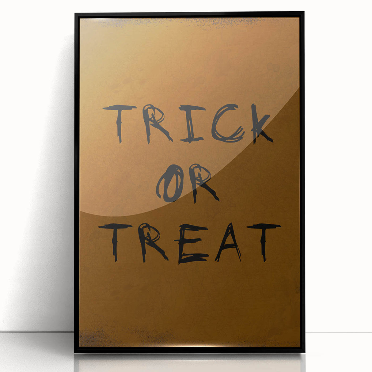 Rustic Trick or Treat Halloween Wall Art - Spooky Typography Decor