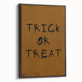 Rustic Trick or Treat Halloween Wall Art - Spooky Typography Decor