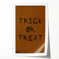 Rustic Trick or Treat Halloween Wall Art - Spooky Typography Decor