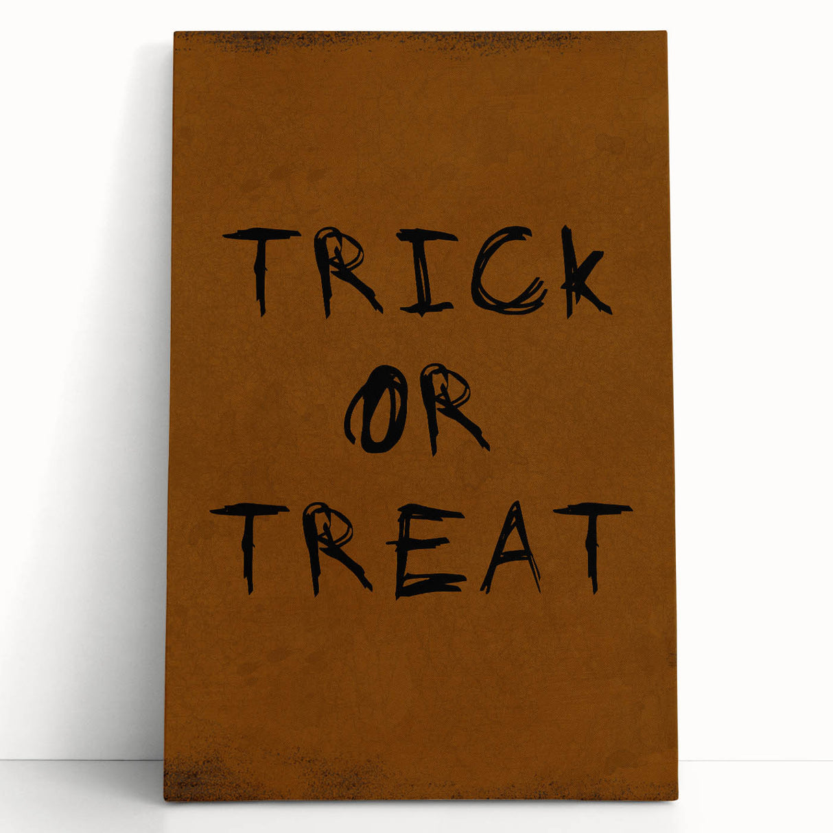 Rustic Trick or Treat Halloween Wall Art - Spooky Typography Decor
