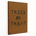 Rustic Trick or Treat Halloween Wall Art - Spooky Typography Decor