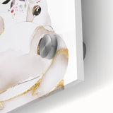 Floral Baby Hippo Girls Room Wall Art – Nursery Print