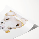 Floral Baby Hippo Girls Room Wall Art – Nursery Print