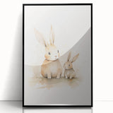 Mother & Baby Bunny Nursery Wall Art – Baby Room Decor Prints