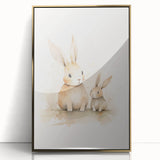 Mother & Baby Bunny Nursery Wall Art – Baby Room Decor Prints