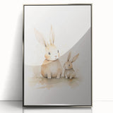 Mother & Baby Bunny Nursery Wall Art – Baby Room Decor Prints