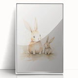 Mother & Baby Bunny Nursery Wall Art – Baby Room Decor Prints