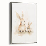 Mother & Baby Bunny Nursery Wall Art – Baby Room Decor Prints