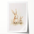 Mother & Baby Bunny Nursery Wall Art – Baby Room Decor Prints