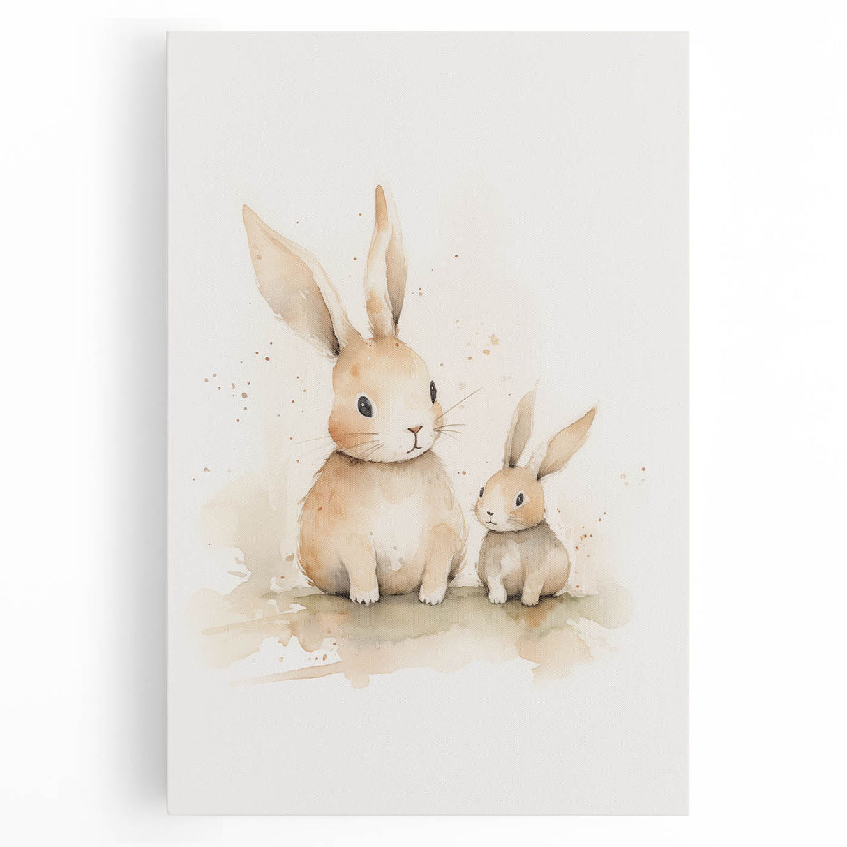 Mother & Baby Bunny Nursery Wall Art – Baby Room Decor Prints