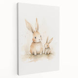 Mother & Baby Bunny Nursery Wall Art – Baby Room Decor Prints