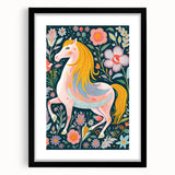 Whimsical Horse Kids Room Wall Art – Stretched Canvas for Kids