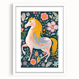 Whimsical Horse Kids Room Wall Art – Stretched Canvas for Kids