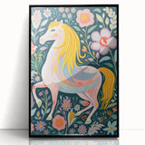 Whimsical Horse Kids Room Wall Art – Stretched Canvas for Kids