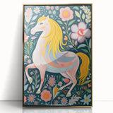 Whimsical Horse Kids Room Wall Art – Stretched Canvas for Kids