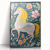 Whimsical Horse Kids Room Wall Art – Stretched Canvas for Kids