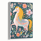 Whimsical Horse Kids Room Wall Art – Stretched Canvas for Kids