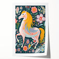 Whimsical Horse Kids Room Wall Art – Stretched Canvas for Kids