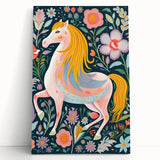 Whimsical Horse Kids Room Wall Art – Stretched Canvas for Kids