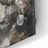 Close-up of a vibrant acrylic landscape art piece showcasing rich colors and intricate details, ideal for modern home decor and artistic displays.