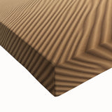 Close-up of a desert landscape stretched canvas art piece, showcasing vibrant hues of orange and yellow against a blue sky, perfect for home decor.