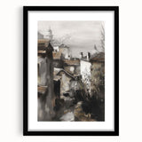 Framed landscape artwork featuring a black mat and sleek black frame, perfect for modern home decor. Ideal for enhancing living spaces with nature-inspired elegance.
