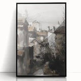 Framed acrylic artwork showcasing a vibrant landscape design with a black frame, ideal for modern home decor. The piece features vivid colors and intricate details, perfect for enhancing living spaces or galleries.