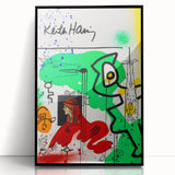 Vibrant Pop Art Wall Art - Green, Red, and Yellow Canvas Print