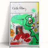 Fiery Passion Pop Art Wall Art – Bold Green, Red, and Black Canvas