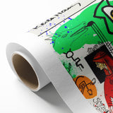 Fiery Passion Pop Art Wall Art – Bold Green, Red, and Black Canvas