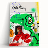 Fiery Passion Pop Art Wall Art – Bold Green, Red, and Black Canvas