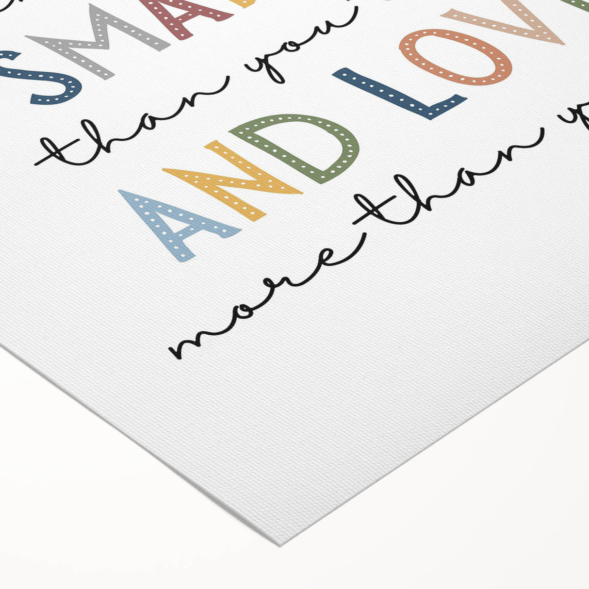 Braver Stronger Smarter Typography Art – Motivational Wall Decor