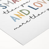 Braver Stronger Smarter Typography Art – Motivational Wall Decor